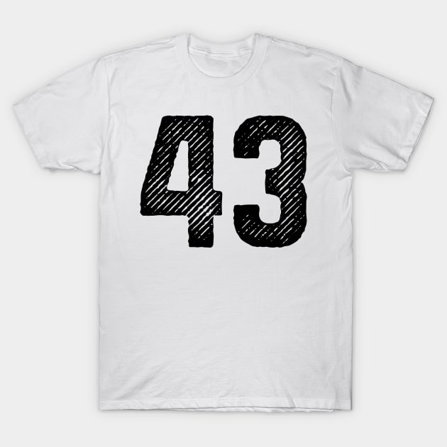 Rough Number 43 T-Shirt by colorsplash